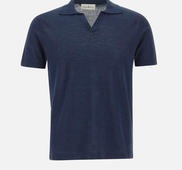 Polo in misto lino e cotone DC126102 BLUNAVY DELLA CIANA CASHMERE 
