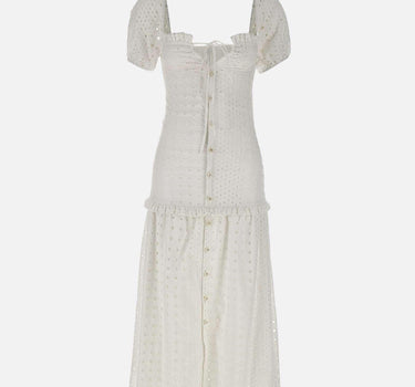 Abito in cotone<BR/> 8101 BIANCO LES FILLES D'EVA 