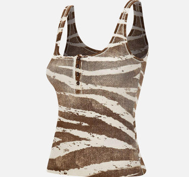 Top in costina a stampa zebra 2T123A M1035 BLUMARINE 