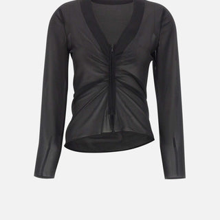 Blusa con zip e arricciatura S52NH0047 M35468900 MM6 MAISON MARGIELA 