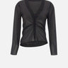 Blusa con zip e arricciatura S52NH0047 M35468900 MM6 MAISON MARGIELA 