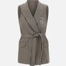 Gilet chevron con cintura CF5259T054A M9770 LIU-JO 