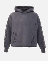 Felpa "HWT Gothic Outline Hoodie" M4104 HFBG425BLACK PURPLE BRAND 