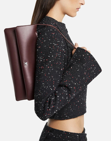 "Cuff leather clutch" 425GSA202CR0027 BURGUNDY COURREGES 