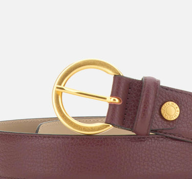 Cintura in pelle con fibbia tonda CNK00958 GRNANTIQUERUBY GIANNI CHIARINI 