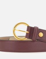 Cintura in pelle con fibbia tonda CNK00958 GRNANTIQUERUBY GIANNI CHIARINI 