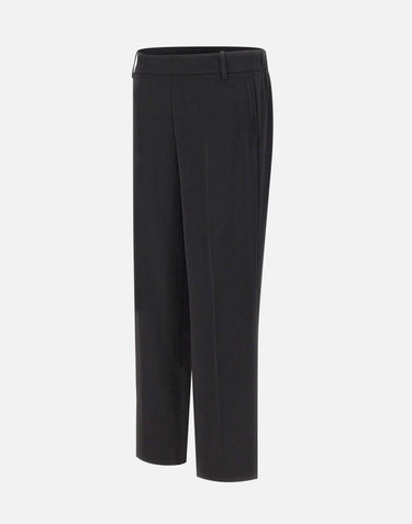 Pantaloni dritti con vita elasticizzata V073322383 001BLK VINCE. 