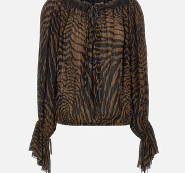 Blusa in chiffon con stampa zebrata 2C440A M5179 BLUMARINE 