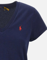T-shirt a V in cotone 211B14611 008 POLO RALPH LAUREN 