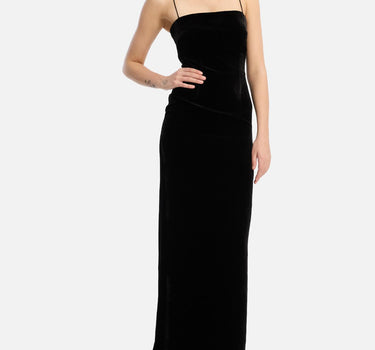 "Velvet Maxi Train Dress" 115004 100 ROTATE BIRGER CHRISTENSEN 