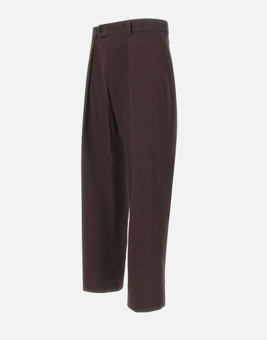 Pantaloni con pince in cotone 50563825 210 BOSS 