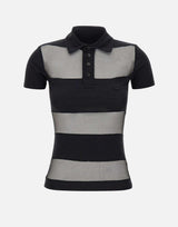 Polo a righe semi trasparente COPJS115F5028 BLK COPERNI 