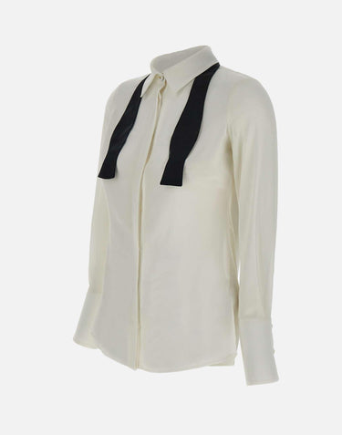 Camicia " Daily" in georgette con cravattino CA10952E2 360 ELISABETTA FRANCHI 