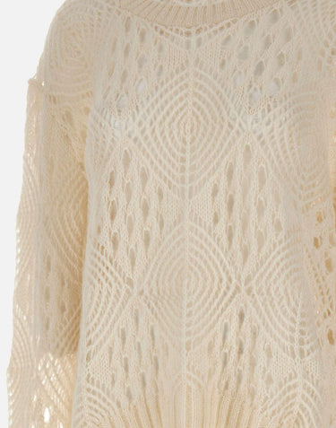 Maglione in lana e alpaca W08210280 24WHITE MAURIZIO MYKONOS 