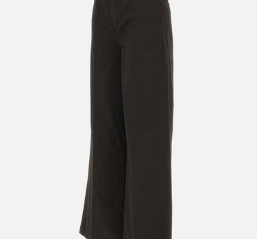 Pantaloni "Olimpia" in gabardina di cotone OLIMPIA BLACK TRUE AVENUE 