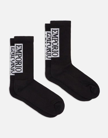 Set due paia di calze in spugna EM000543 AF18263MC105 EMPORIO ARMANI 