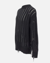 Maglia girocollo destroyed S6LAMAKN030 110 LANEUS 