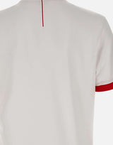 T-shirt in cotone elasticizzato con bandiera 50562134 101 BOSS 