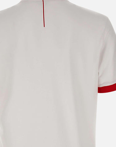 T-shirt in cotone elasticizzato con bandiera 50562134 101 BOSS 