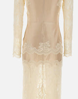 Abito lungo in pizzo a colto alto 25PJR0043PA0170 P105 RABANNE 