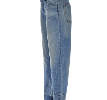 Jeans a gamba dritta con fondo a contrasto S52LA0282 M30058963 MM6 MAISON MARGIELA 