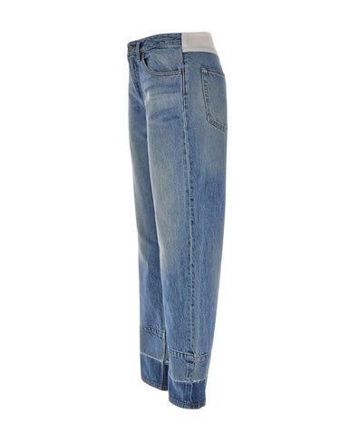 Jeans a gamba dritta con fondo a contrasto S52LA0282 M30058963 MM6 MAISON MARGIELA 