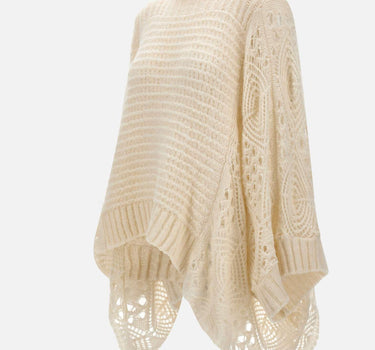 Maglione in lana e alpaca W08060280 24WHITE MAURIZIO MYKONOS 