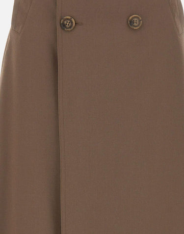 Gonna a portafoglio in misto lana S52ME0035 M35436123 MM6 MAISON MARGIELA 