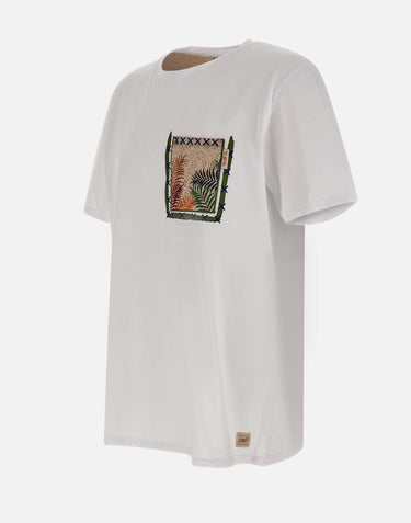T-shirt "Pocket" in cotone POCKETVR0337 BIANCO BOB 