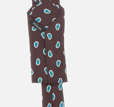 Cravatta in seta con motivo paisley UCRVKRC02M9711 000 KITON 
