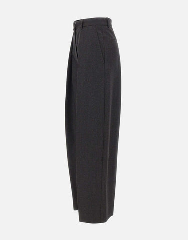 Pantaloni a gamba larga 1226WTR002857Q DKGREY VICTORIA BECKHAM 