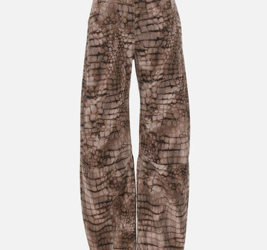 Jeans in drill con stampa alligatore PJ31D61E2 644 ELISABETTA FRANCHI 