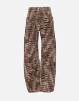 Jeans in drill con stampa alligatore PJ31D61E2 644 ELISABETTA FRANCHI 