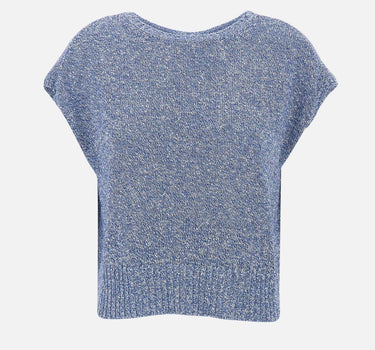 Maglia smanicata con paillettes 17302039 697 KANGRA 