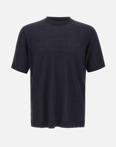 T-shirt in misto lino e cotone TS0MC LC14R990 FILIPPO DE LAURENTIIS 