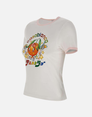 "Orange Mascot Ringer tshirt" WAW25JTS049 01 CASABLANCA 