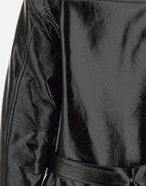 "Oversized vinyl jkt" 425CBL322VY0014 BLACK COURREGES 