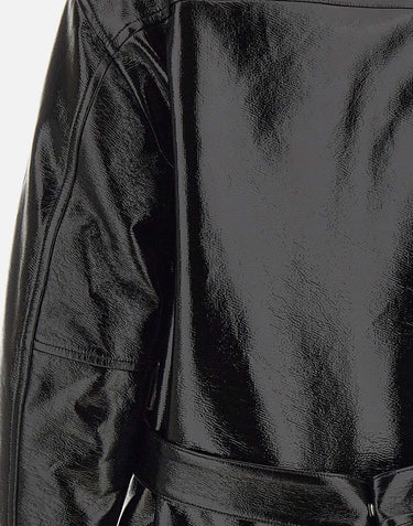 "Oversized vinyl jkt" 425CBL322VY0014 BLACK COURREGES 