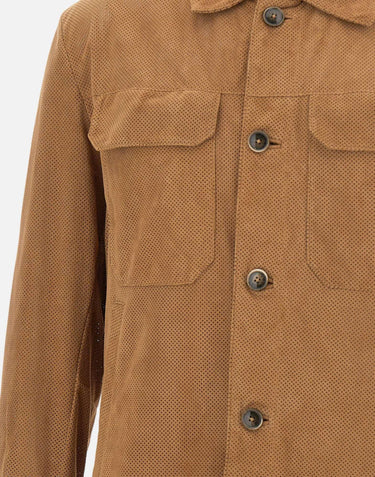 Giacca in pelle traforata 50558900 264 BOSS 