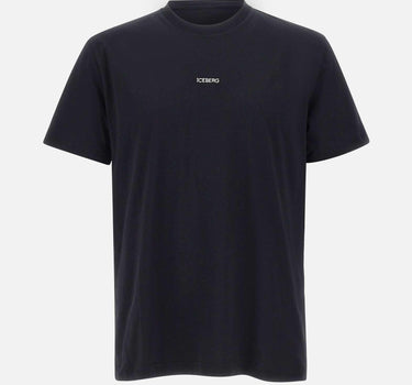 T-shirt con logo ricamato e stampa sul retro F0456325 9000 ICEBERG 