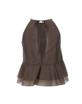 Top smanicato con balze SP1GX030 6044 KAOS 