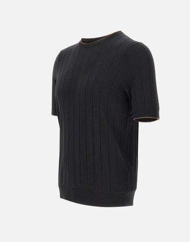 Maglia in seta a maniche corte 43116 23510099 GRAN SASSO 