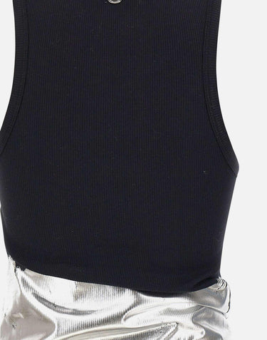 Top con anello e arricciatura 26PJTE015C00530 M004 RABANNE 