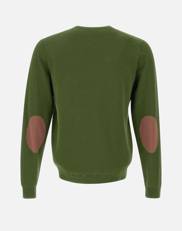 "Sweater elbow contrast color" K35110 37 SUN68 