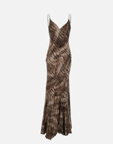 Abito Red Carpet in raso stretch con stampa alligatore ABR3061E2 644 ELISABETTA FRANCHI 