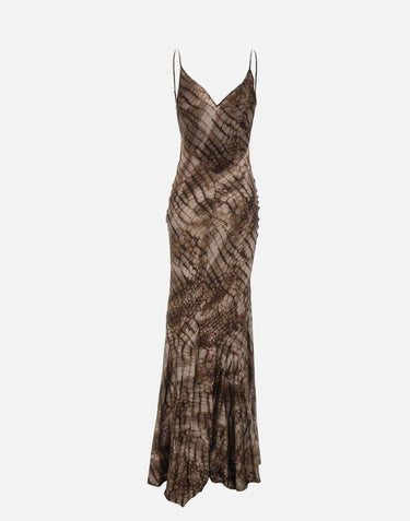Abito Red Carpet in raso stretch con stampa alligatore ABR3061E2 644 ELISABETTA FRANCHI 