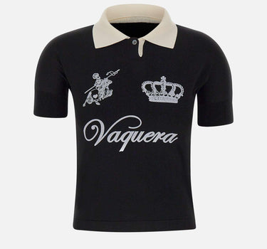 Polo VAQ10N001 BLKWHT VAQUERA 