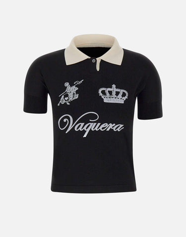Polo VAQ10N001 BLKWHT VAQUERA 