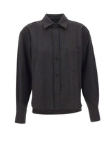 Camicia in lana vergine 1326WSH007474F DKGREY VICTORIA BECKHAM 
