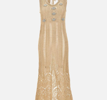 "Long sleveless dress in crochet lurex" 25AMRO140ML0317 P717 RABANNE 